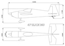 Skywing Slick 360 V2 61&quot; 1550mm (Rojo- Amarillo)