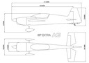 Skywing Extra NG 85&quot; 2159mm (Blanco - Rojo)