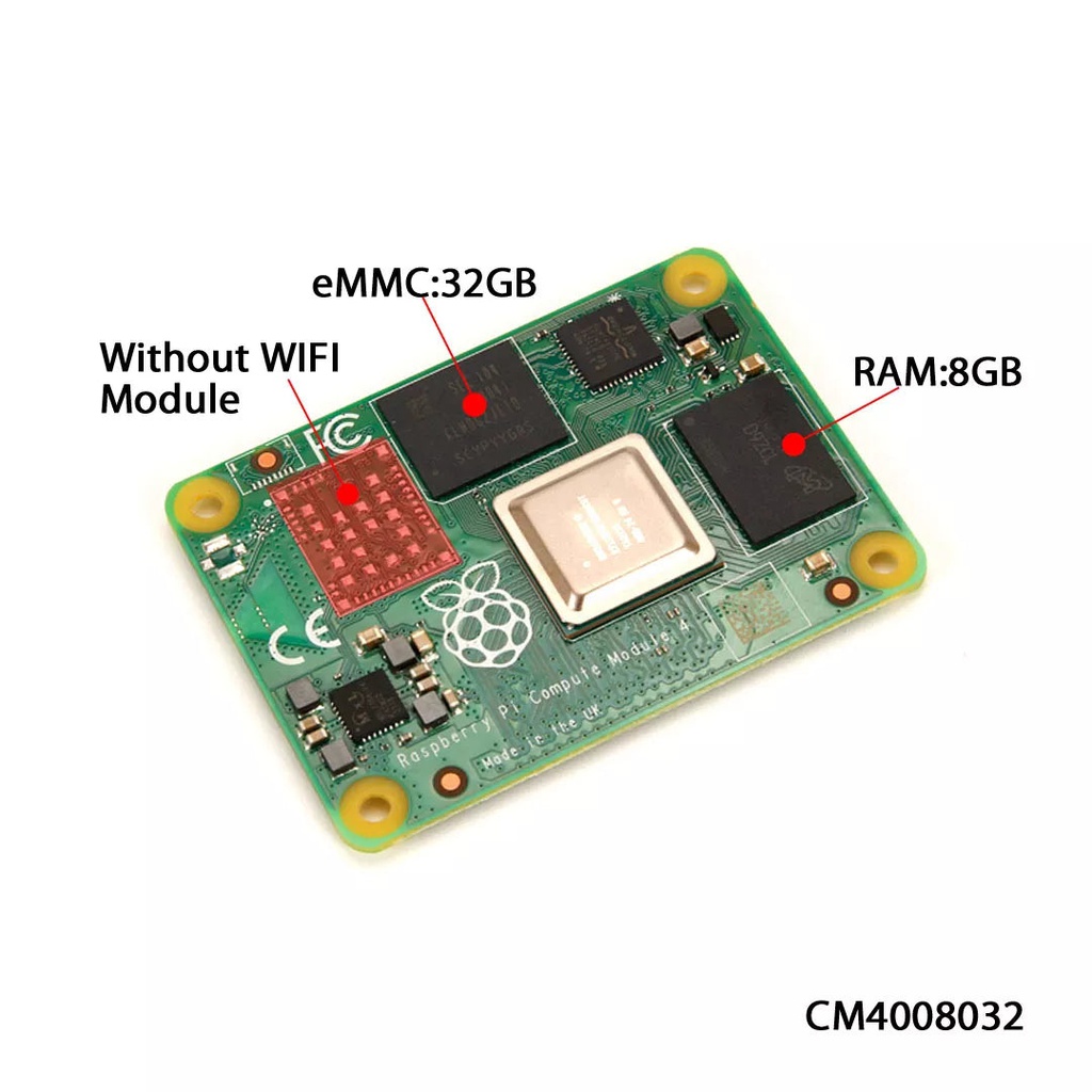 Raspberry Pi Compute Module 4 (CM4) con 8Gb RAM + 32Gb EMMC