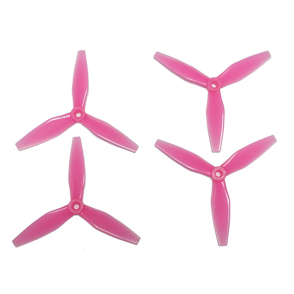HQ Durable Prop  5x4.5X3 V3 Tri-blade Light Pink (2 pairs )