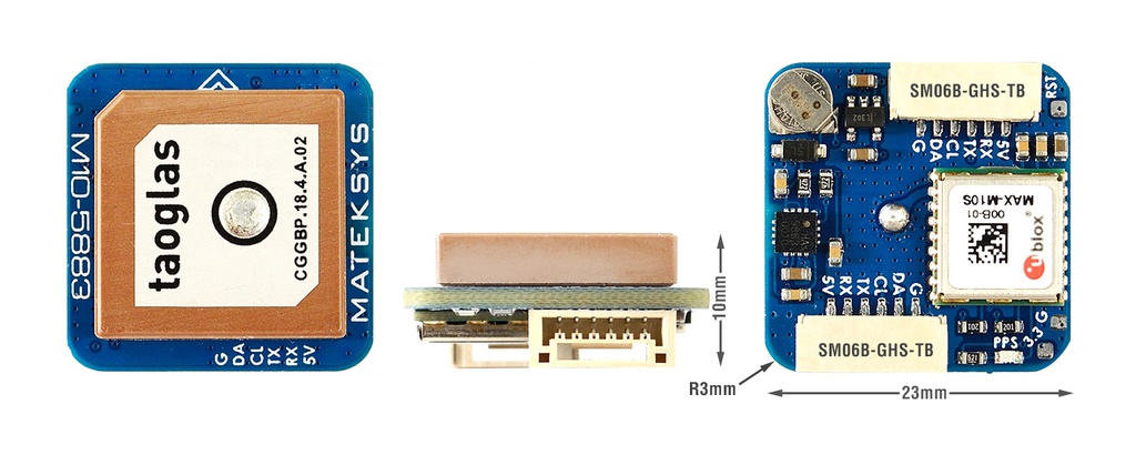 Módulo GPS GNSS Matek M10Q &amp; Brújula 5883L