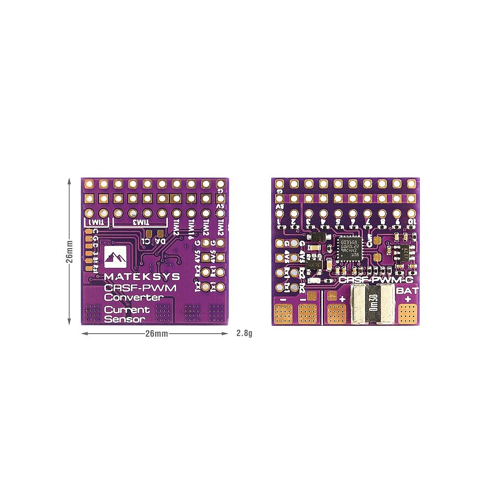 Matek CRSF to PWM Converter With Current Sensor (ExpressLRS Compatible)