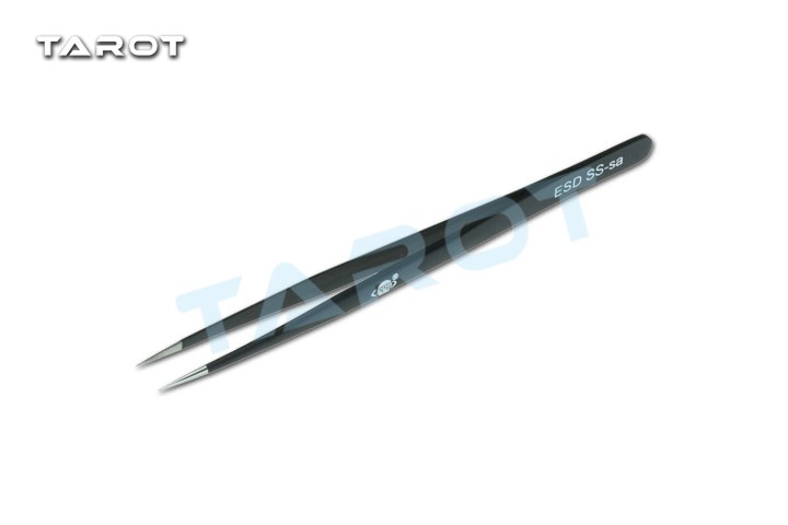 ESD SS-SA Black Anti-static Tweezers