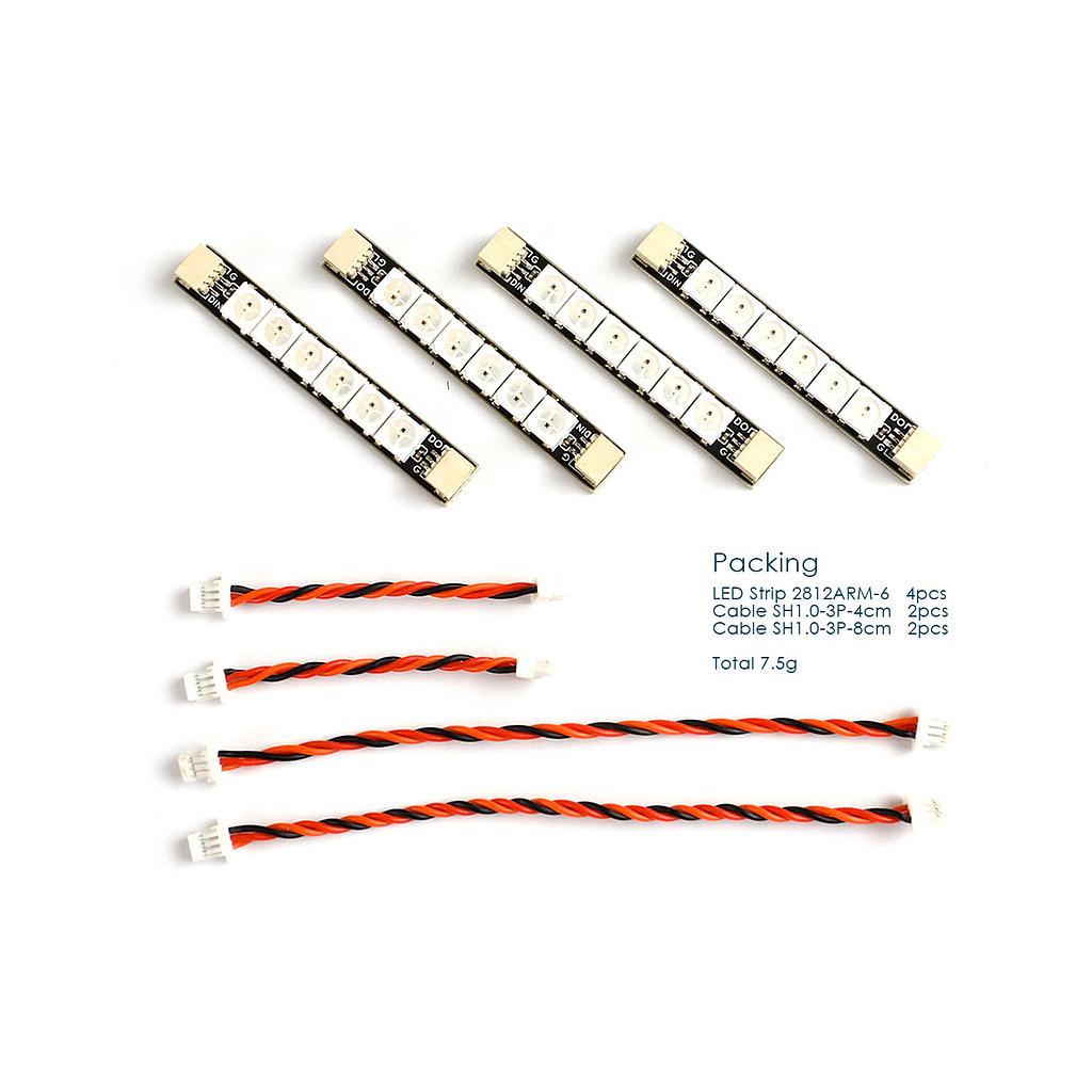 Placa 6 LED RGB Matek Indexables - Programables (4pcs)