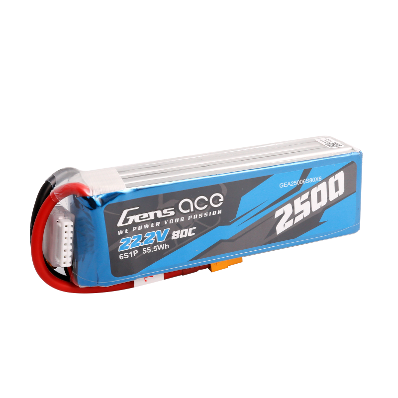 Gens ACE 2500mAh 6S 22.2V 80C  LiPo Battery