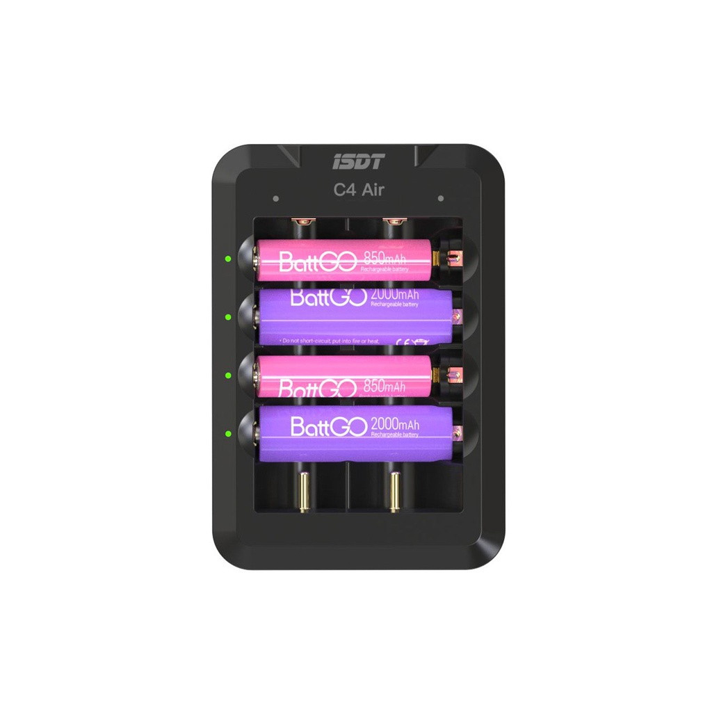 ISDT C4 Air 4x AAA / AA o 2x  18650 / 26700 LiHV/LiFe/Li-Ion para USB-C