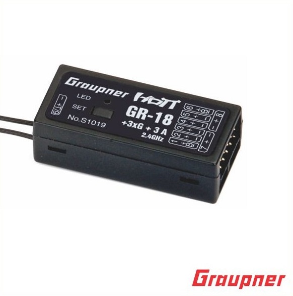 Graupner GR-18C 3xG+3A receiver HoTT - Copter Flight Control