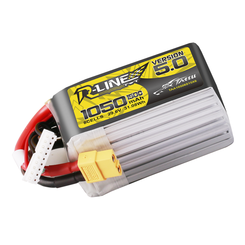 TATTU 1050mAh 8S 29.6V 150C Lipo Battery R-Line V5.0