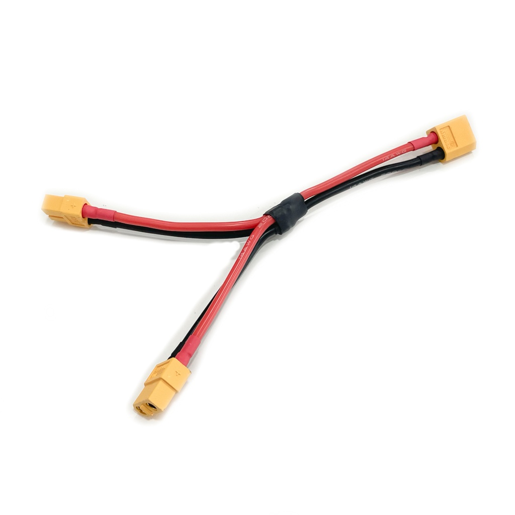 Cable Y Paralelo 1 Conector XT60 Macho 2 XT60 Hembras 14AWG