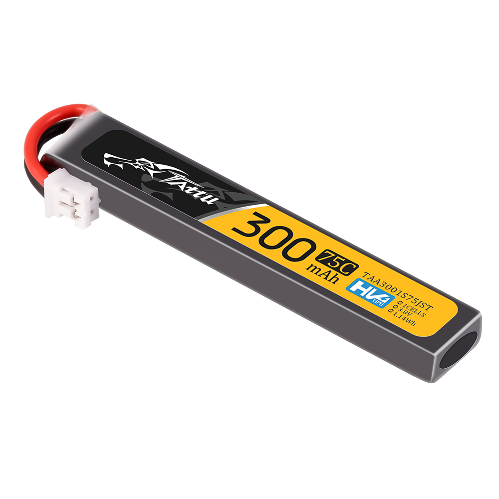 TATTU 300mAh 3.8V 75C HV LiPo Battery JST Connector