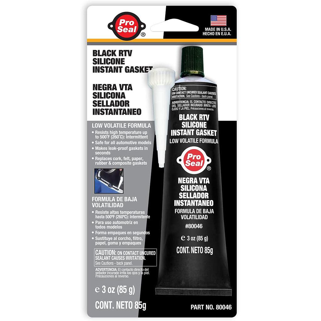 Silicona Sellador Instantáneo RTV Pro Seal para Juntas Negro