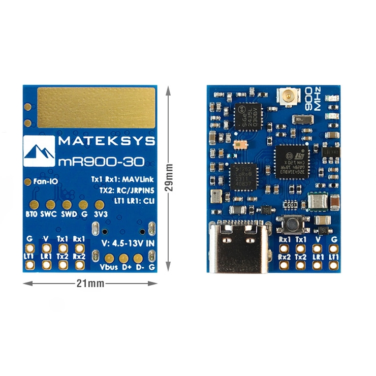 MATEKSYS Módulo RX DataLink mLRS MAVLink 900MHz 1000mW