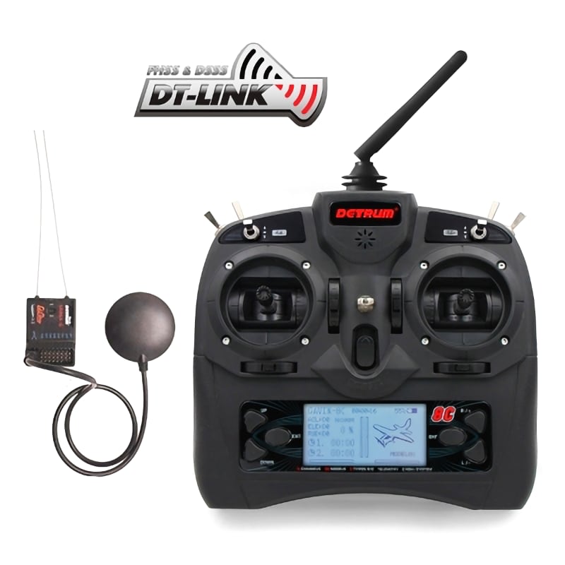 Detrum GAVIN-C8 8CH 2.4Ghz & SR86-G with GPS ( 6 Axis Stabilizer & RTH)