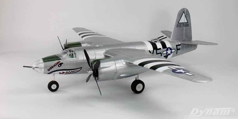 Dynam B-26 Marauder 1500mm PNP (Silver)