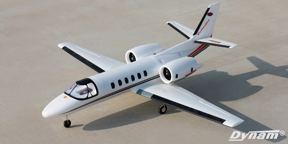 Dynam Cessna 550 Turbo Jet V3 Twin 64mm EDF PNP (Blanca)