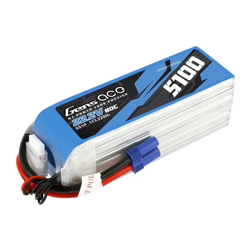 Gens ACE 6s 22.2V 5100mAh 80C