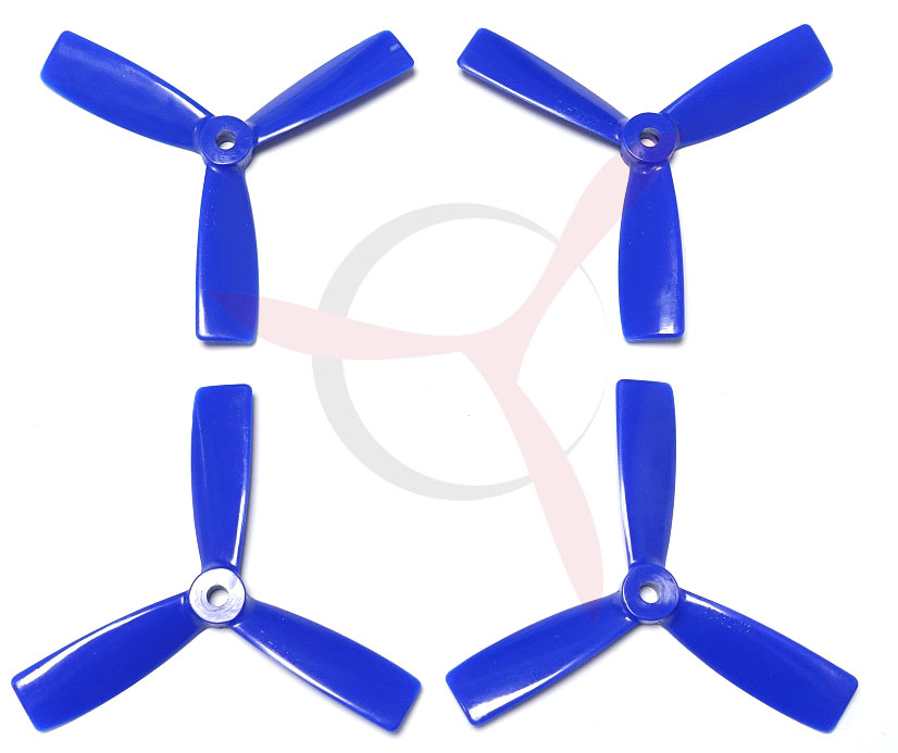 Hélice XSH 4045 tripala policarbonato fibra bullnose V2 azules (2 parejas)