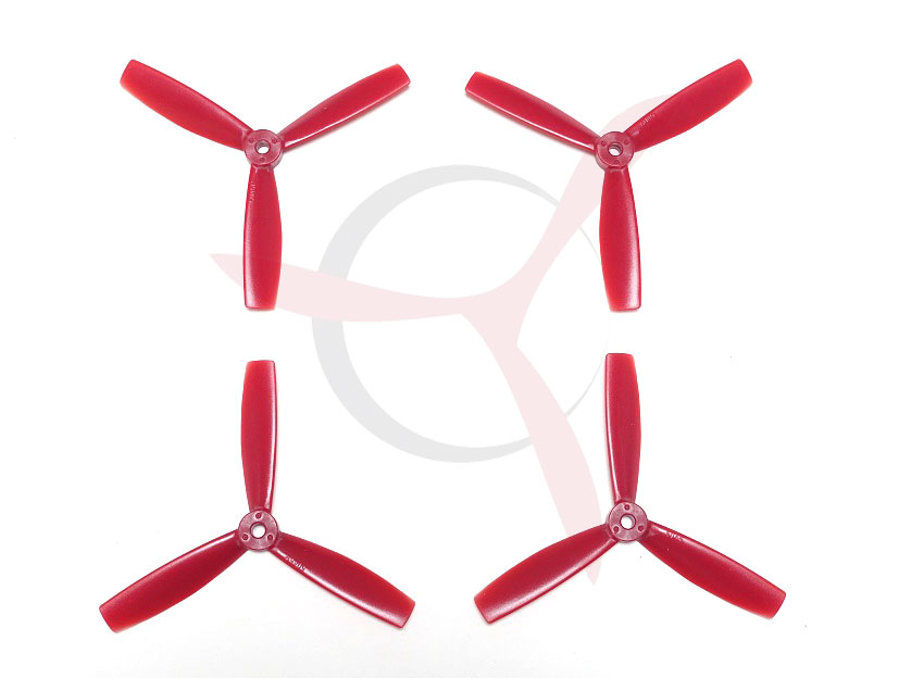 XSH 5045 Tri-blade Bullnose PC glass color RED (2 pairs)