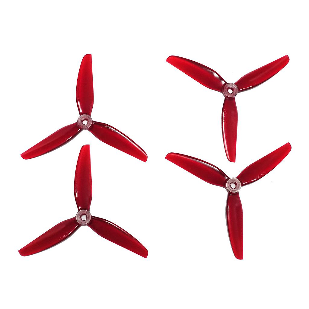 HQ POPO Prop  5.1x4.1X3 Tri-blade Light Red (2 pairs )