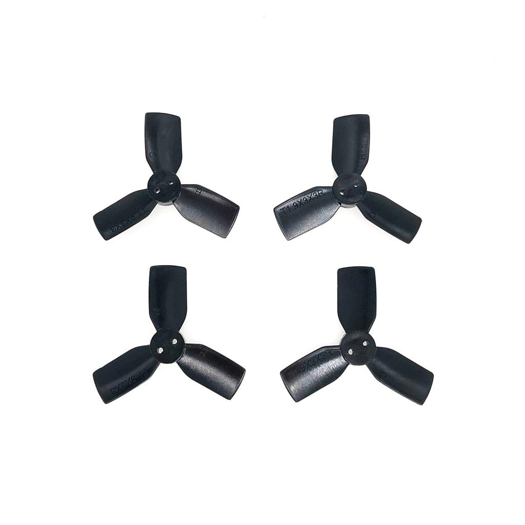 HQ Durable Prop  1.9X3X3 Tri-blade Black (2 pairs )