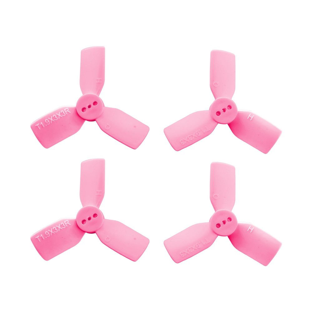 HQ Durable Prop  1.9X3X3 Tri-blade Pink (2 pairs )