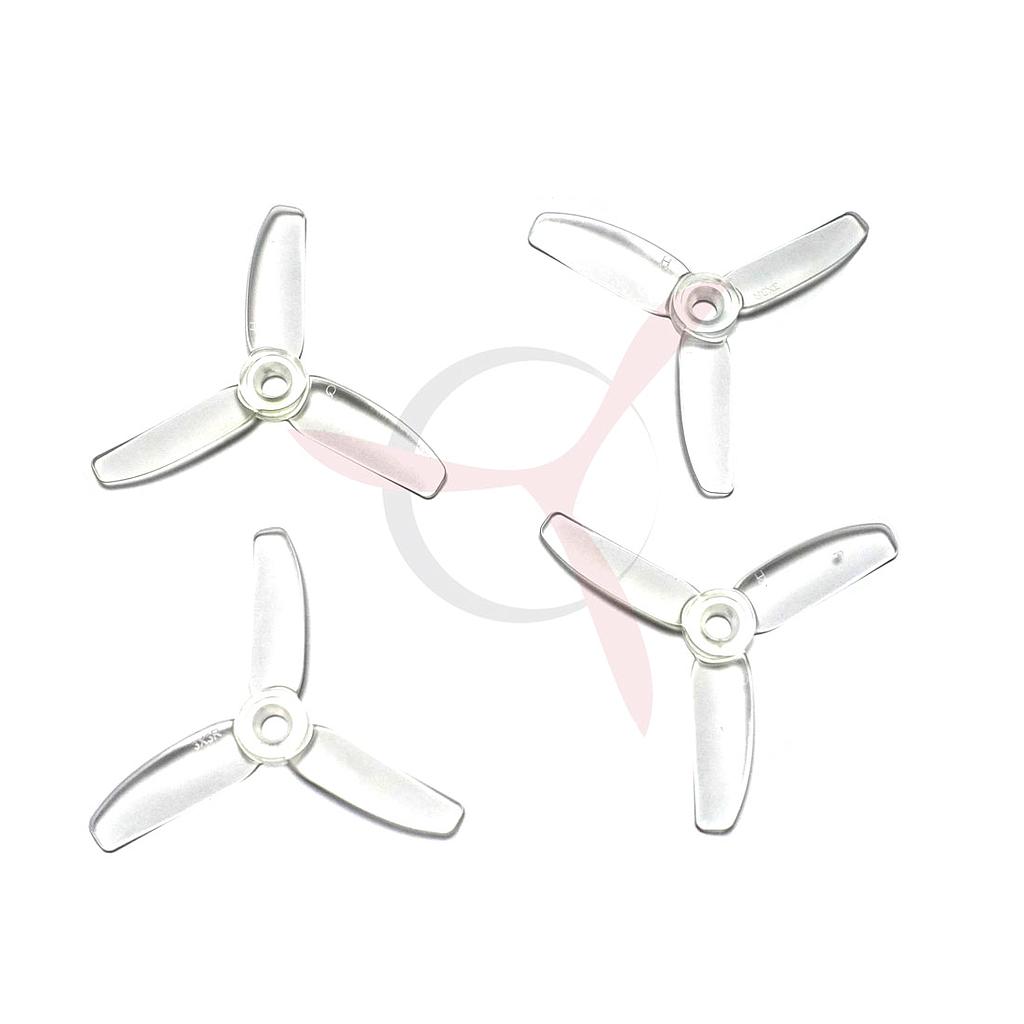 HQ Durable Prop  3X3X3 Tri-blade Clear (2 pairs )