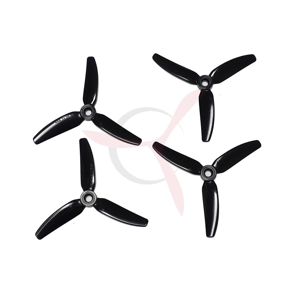 HQ Durable Prop  4X4.3X3V1S Tri-blade Black (2 pairs )