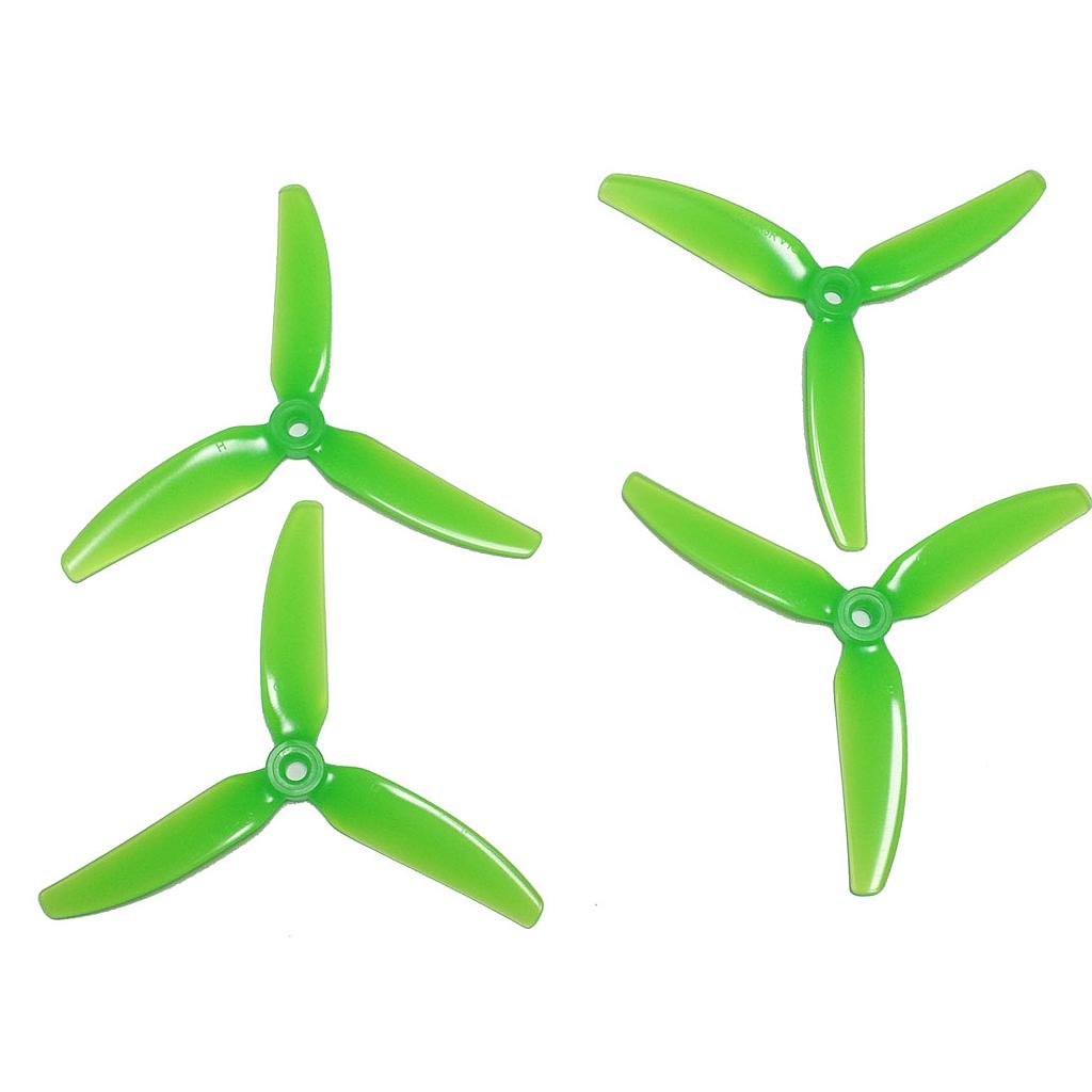 HQ Durable Prop  5x4.3X3 V1S Tri-blade Light Green (2 pairs )