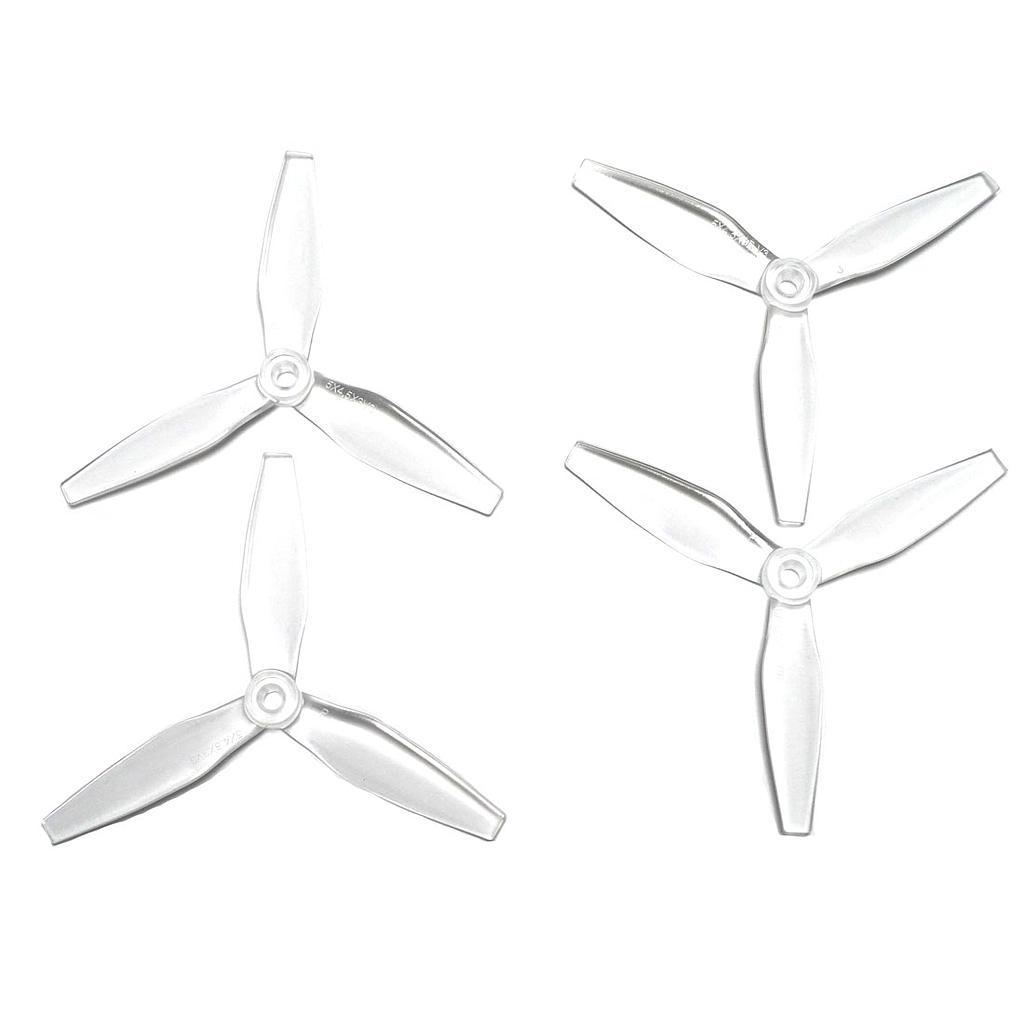 HQ Durable Prop  5x4.5X3 V3 Tri-blade Clear (2 pairs )