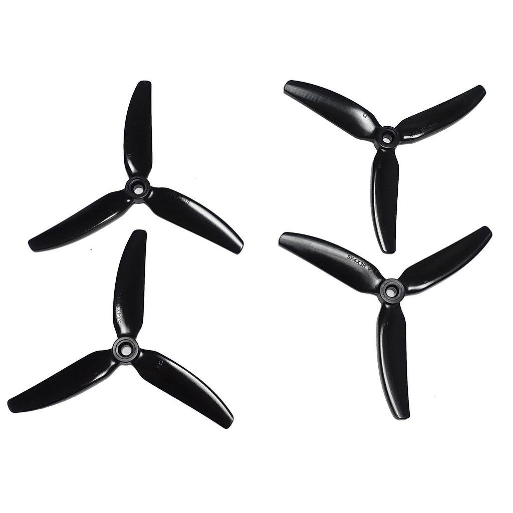 HQ Durable Prop  5x4.8X3 V1S Tri-blade Black (2 pairs )