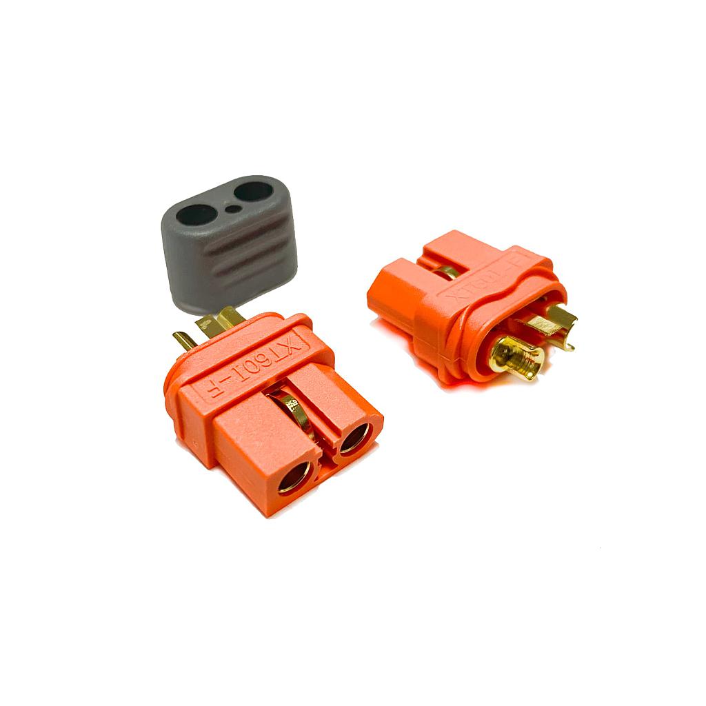 Conector XT60 2+1 Hembra Naranja con Funda