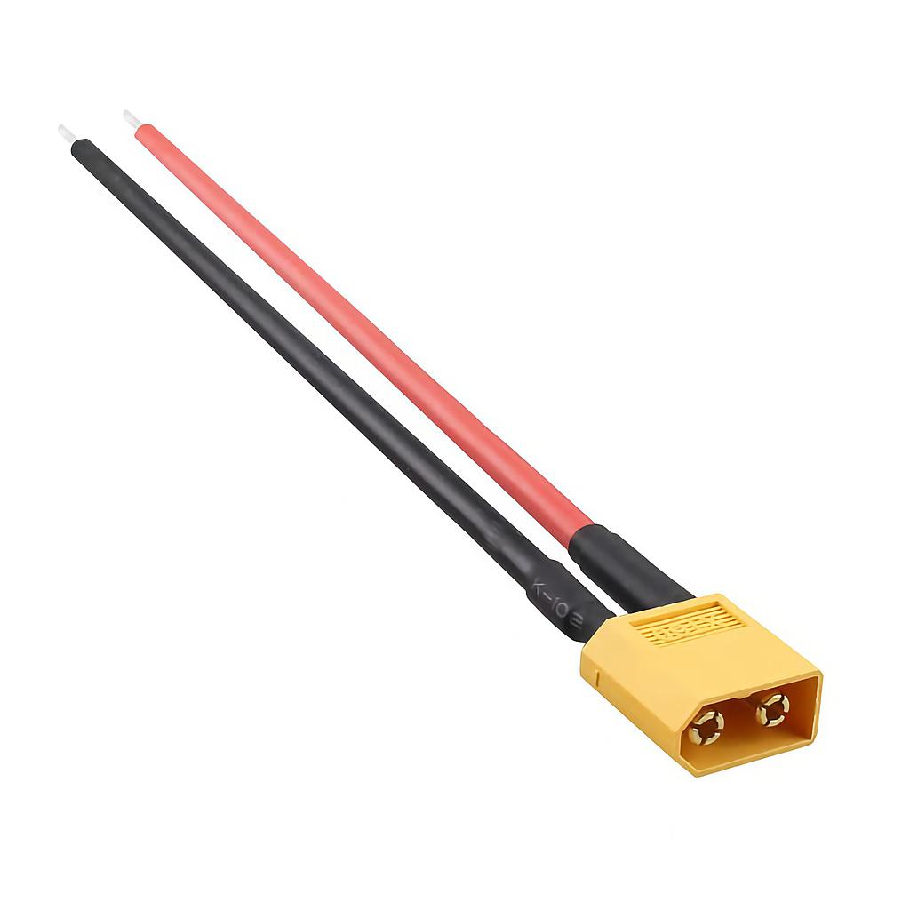 Conector XT60 Macho con cable 12AWG 10CM