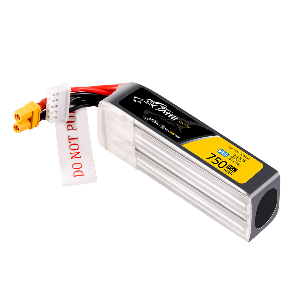 TATTU HV 750mAh 4S 15.2V 95C LiPo Battery - Long size