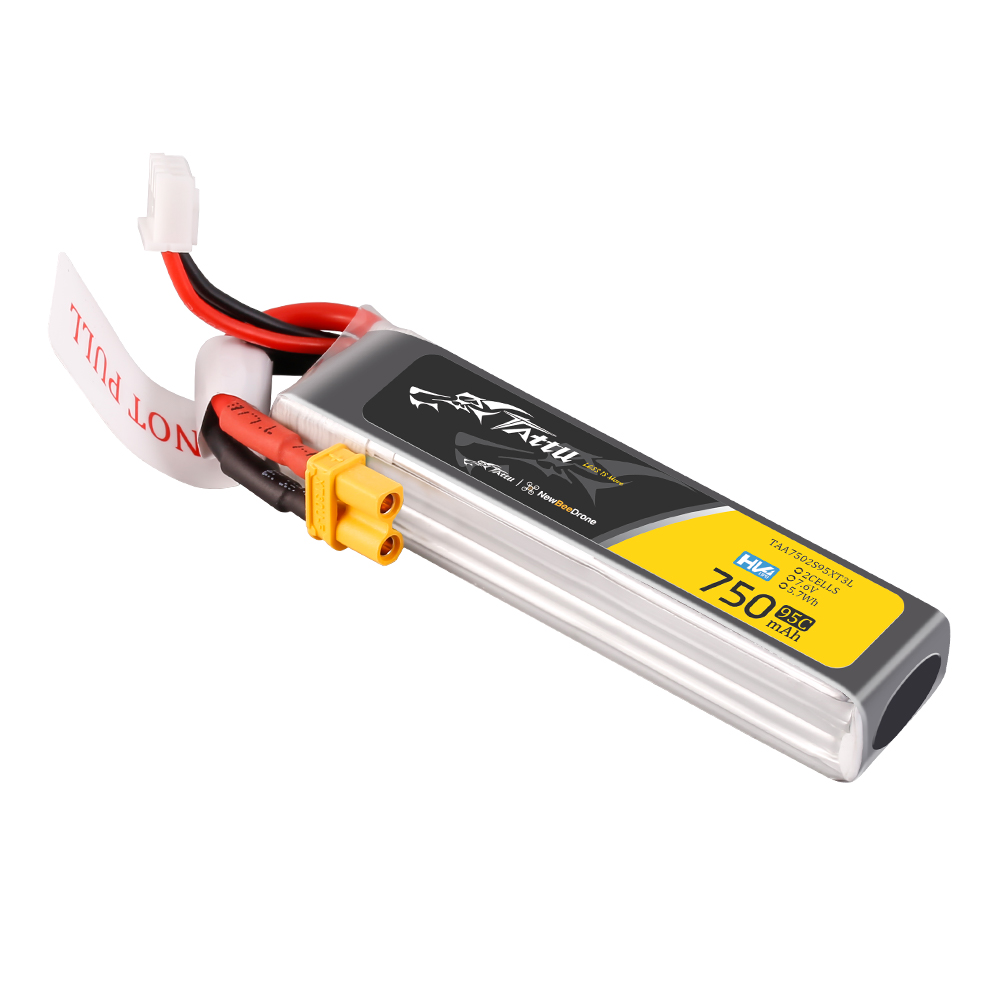 TATTU HV 750mAh 2S 7.6V 95C LiPo Battery - Long Size