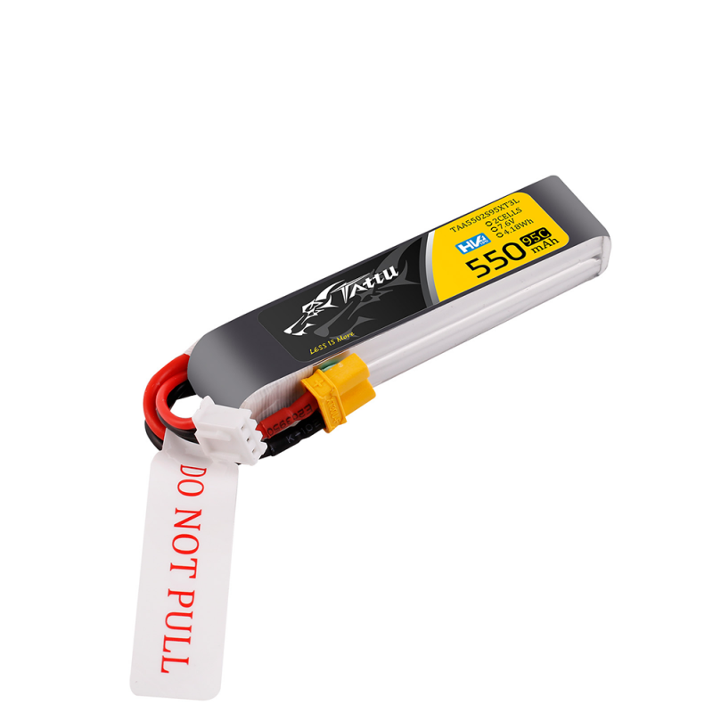 TATTU HV 550mAh 2S 7.6V 95C LiPo Battery - Long Size