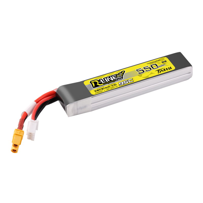 Batería LiPo TATTU R-Line 2s 7.4V 550mAh 95C - Alargada