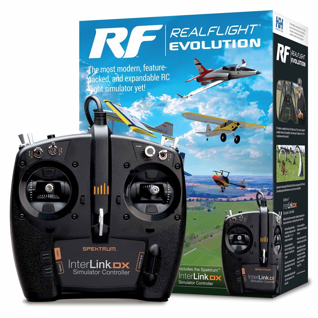 RealFlight Evolution Simulador de Vuelo RC con Emisora InterLink DX