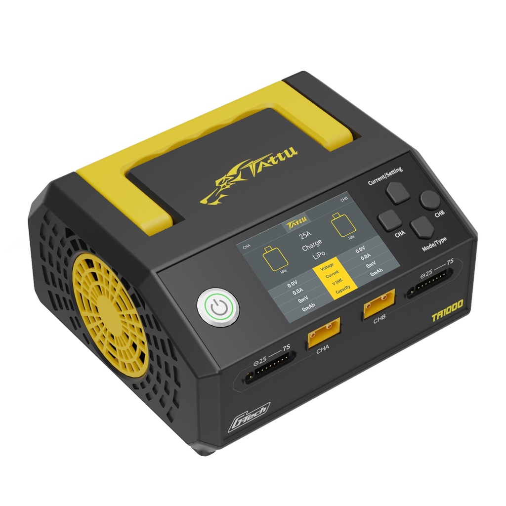 Cargador Gens ACE Tattu DUAL TA1000 1S -7S LiPo 1000W 2x25A