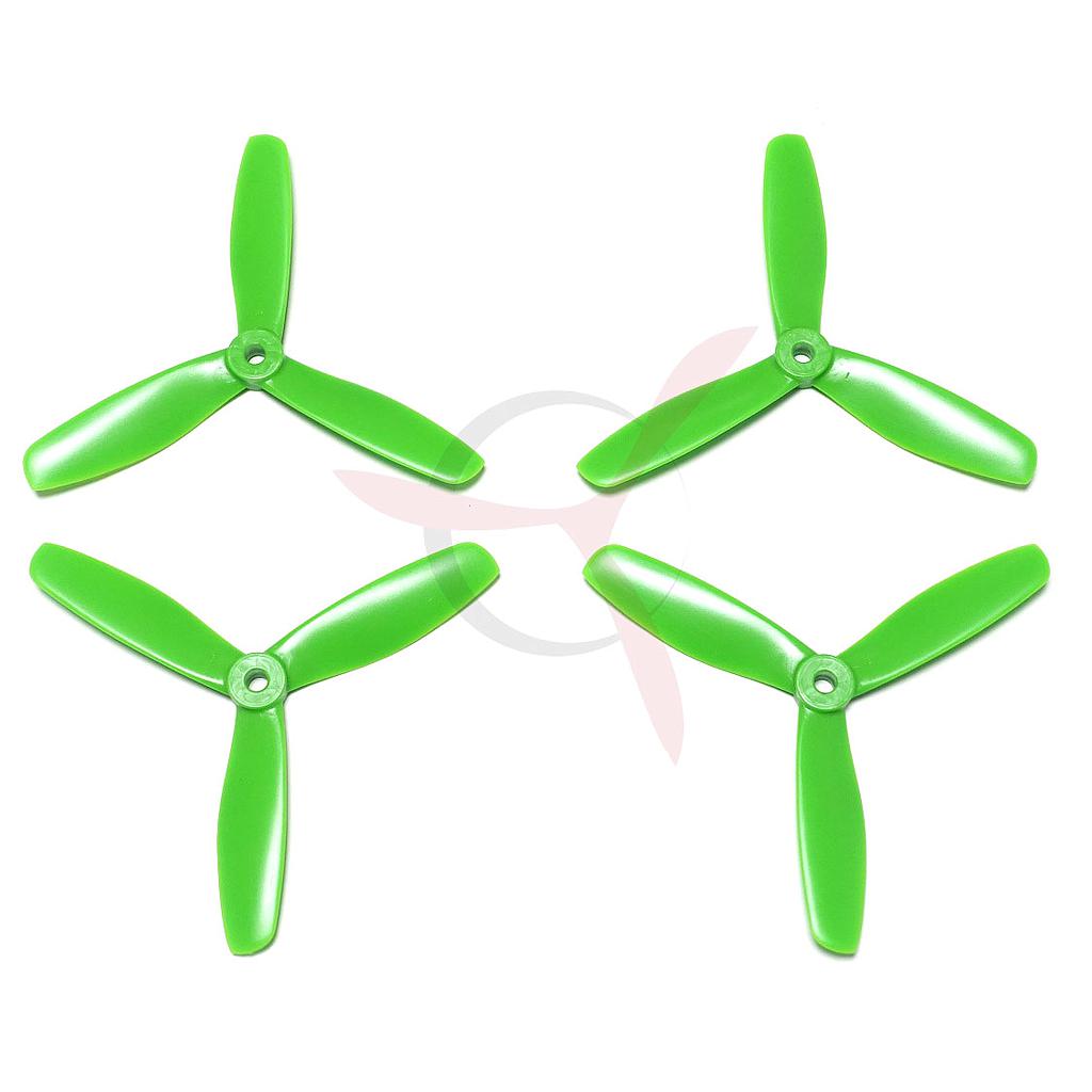 Hélice XSH 5045 tripala policarbonato fibra bluntnose Verdes (2 parejas)