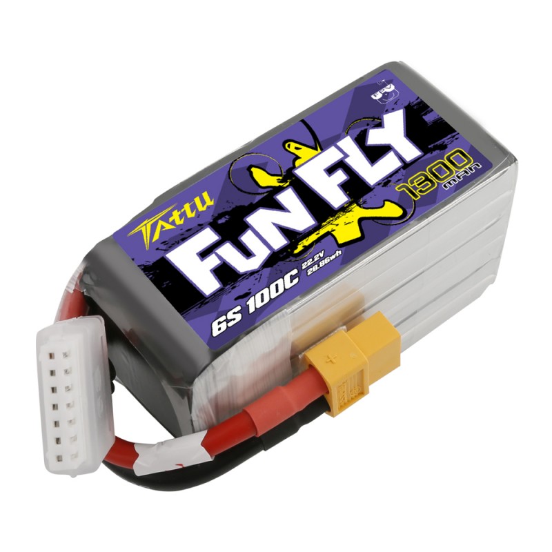 TATTU FUNFLY SERIES 1300mAh 6s 22.2V 100C Lipo Battery