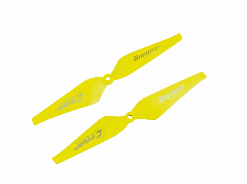 Graupner Copter Prop  10x4&quot;  5mm (pair) Yellow