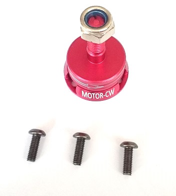 M6 Quick Release Self-Tightening Prop Adapters Red (CW motor 3holes)