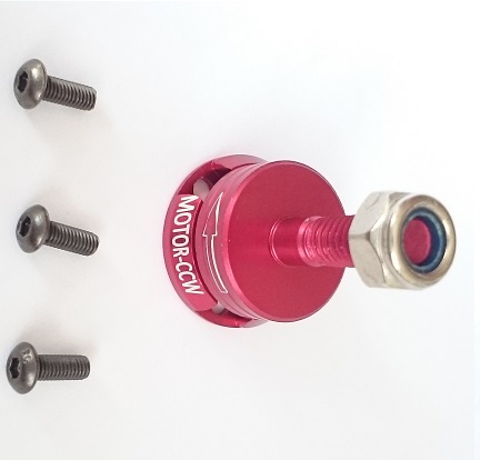 M6 Quick Release Self-Tightening Prop Adapters Red (CCW motor 3holes)