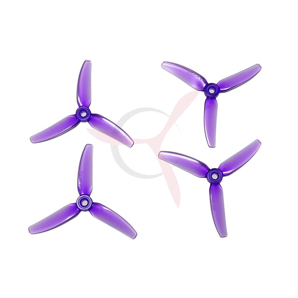 HQ Durable Prop  5X4.8X3V1S Tri-blade Light Purple (2 pairs )