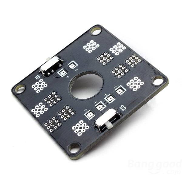  Mini Power Distribution Board PCB with 2 switch