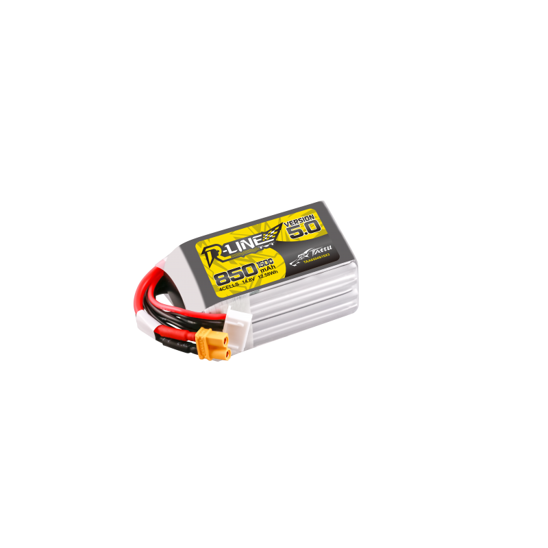 TATTU R-Line V5.0 4S 850mAh 14.8V 150C Lipo Battery (XT30)