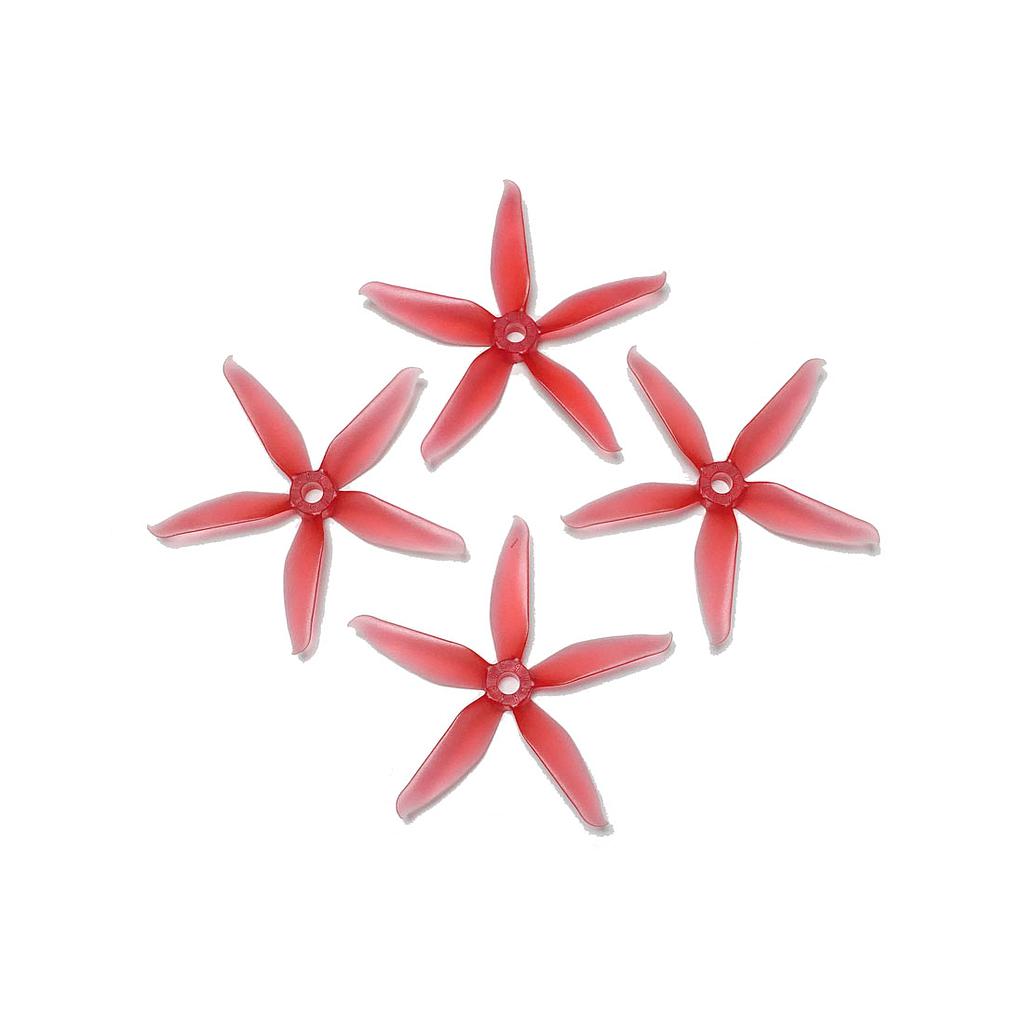 RaceKraft 3054 5 blade props clear red (2 pairs)