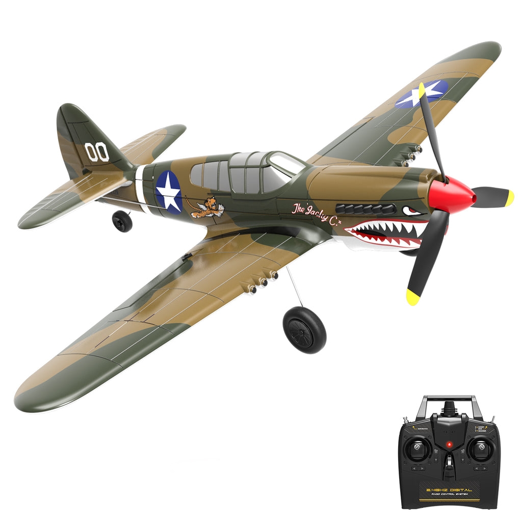 VOLANTEXRC P40 Warhawk 4Ch RC Warbird w- Xpilot Stabilizer and One Key Aerobatic RTF