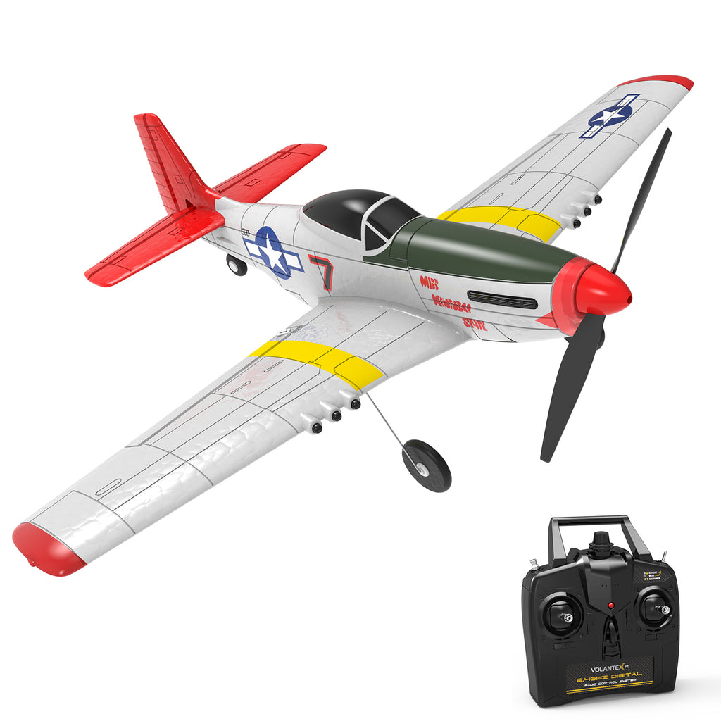 VOLANTEXRC P51D Mustang 4Ch RC con estabilizador Xpilot RTF