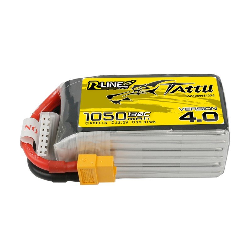 TATTU R-Line V4.0 1050mAh 22.2V 6s 130C LiPo Battery